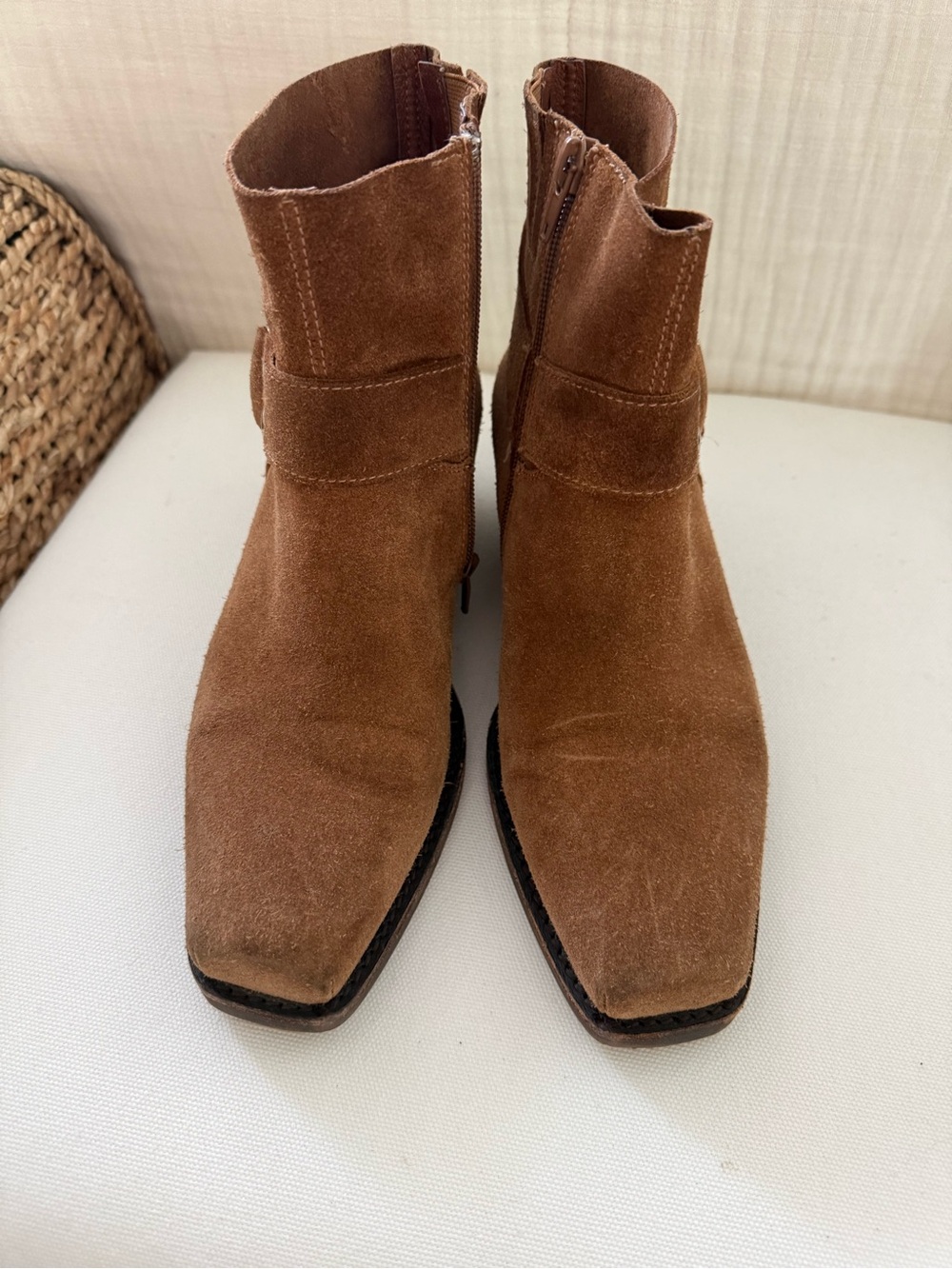 Jeffrey Campbell Chestnut Brown Suede Ankle Booties